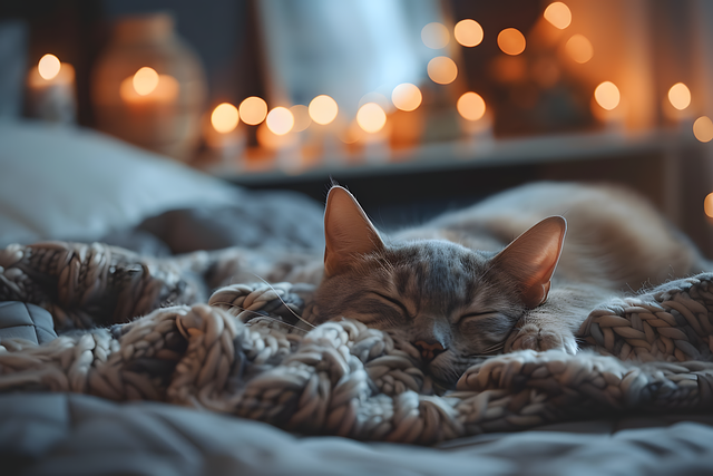 快適な脚付きマットレスで眠る人のイメージ