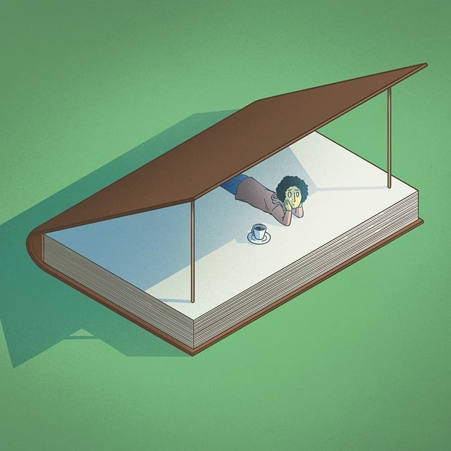 カセットガスを前に悩む人のイラスト