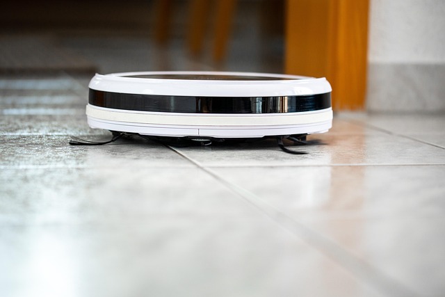 ロボット掃除機の注意点を確認している人