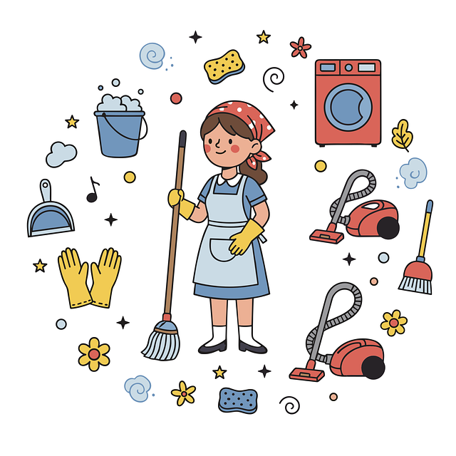 ロボット掃除機のメンテナンスをしている人、または清潔な床