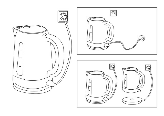 電気ケトルを安全に使うための注意書きと手入れ用品