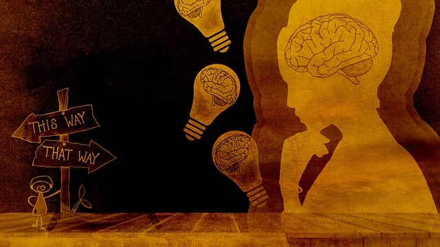 たくさんのスマート照明のパッケージが並べられ、どれを選べば良いか悩む人のイラスト