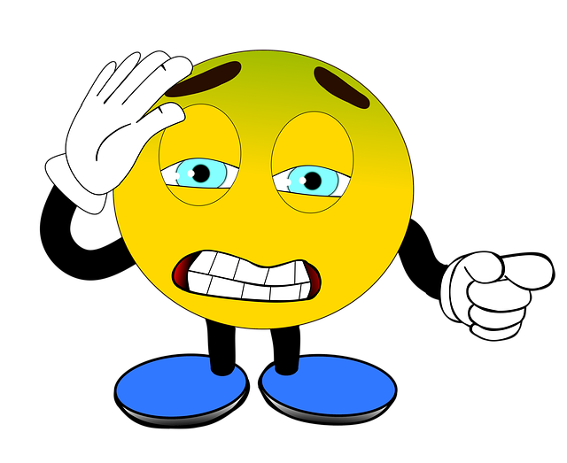 悩む人のイラストとIHクッキングヒーター