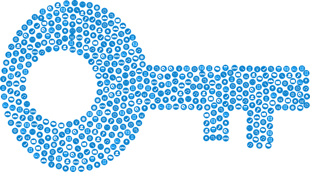 スマートロックが設置された明るい玄関で、笑顔で鍵を開ける家族の姿