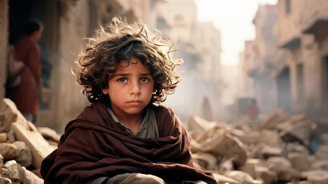 災害時の瓦礫と手を保護する手袋