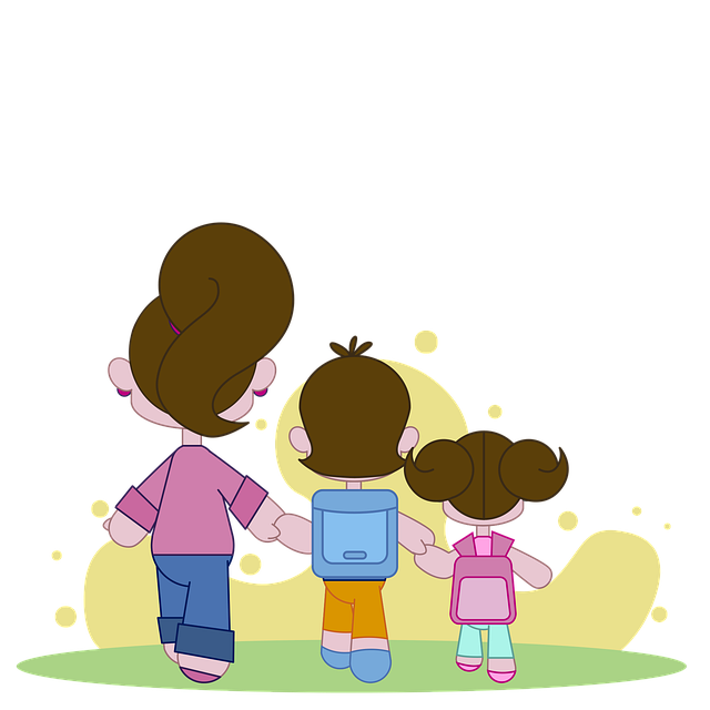 悩んでいる親とたくさんのリュック