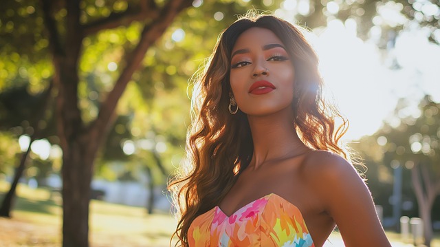 洗顔後の清潔で輝く肌に笑顔の女性