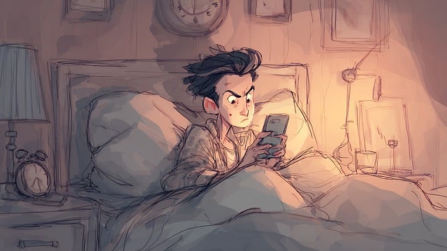 清潔で快適な寝室で安らかに眠る人