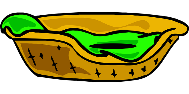 ふわふわの犬用ベッドで幸せそうに眠る犬と、それを見守る飼い主